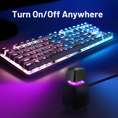 Przełącznik Start/Reset PC z Podświetleniem RGB – Kabel 1,8m