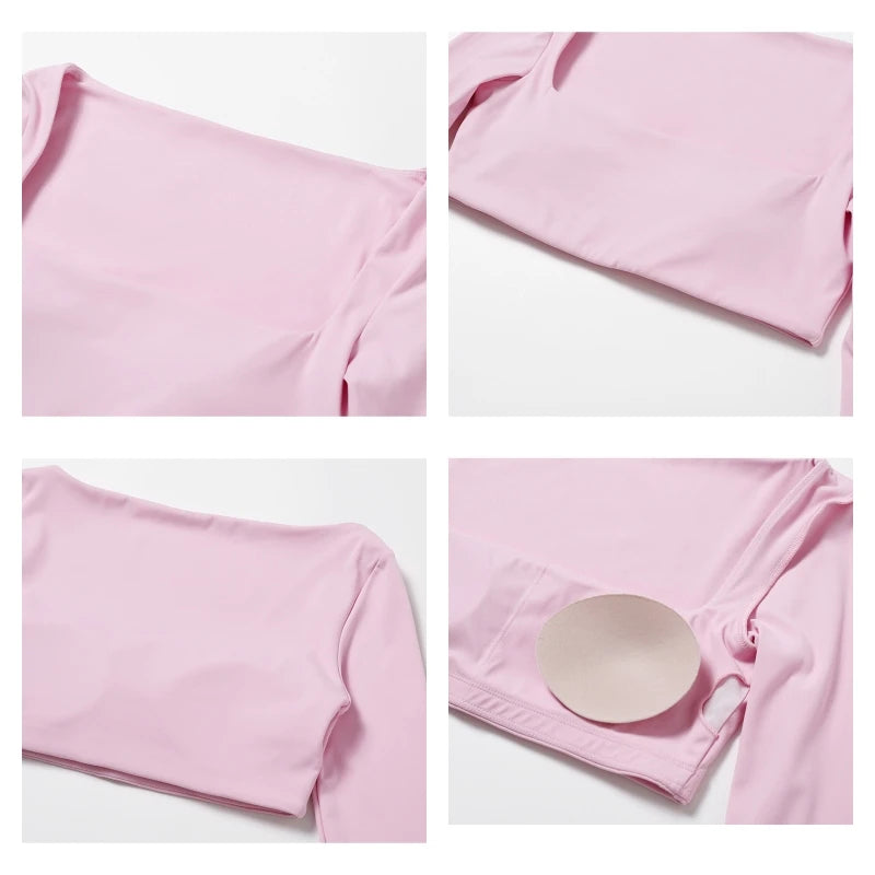 Sportowy Crop Top Damski z Kwadratowym Dekoltem – Szybkoschnący do Jogi i Siłowni