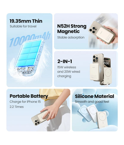 PowerBank 10000mAh MagSafe Wireless 20W do iPhone