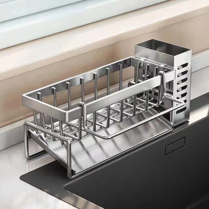 Organizer na gąbkę i akcesoria kuchenne ze stali nierdzewnej – ociekacz na zlew 23x10,5x9cm