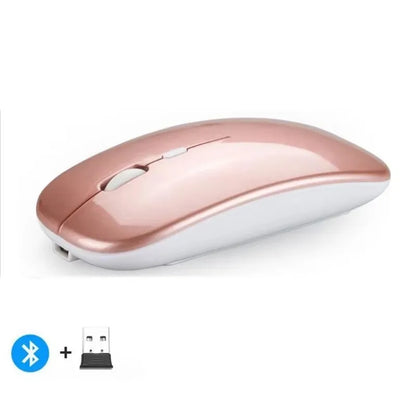 Mysz bezprzewodowa Bluetooth 2.4GHz cicha ładowana USB 1600 DPI