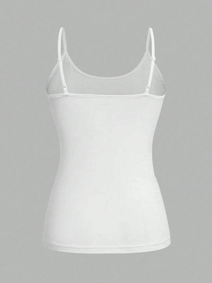 Top Damski na Ramiączkach Jednolity – Zestaw 4 Sztuk Camisole na Lato
