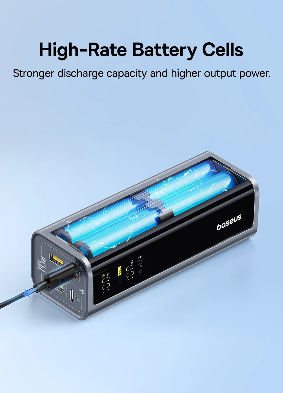 Baseus 145W Power Bank 20800mAh USB-C Szybkie Ładowanie
