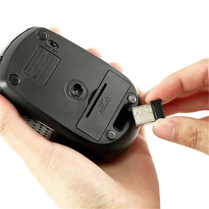 Mysz bezprzewodowa 2.4G optyczna 1200 DPI 6 przycisków cicha USB do PC Mac laptop