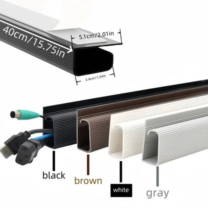 Organizer kabli pod biurko PVC – listwa do zarządzania kablami bez wiercenia