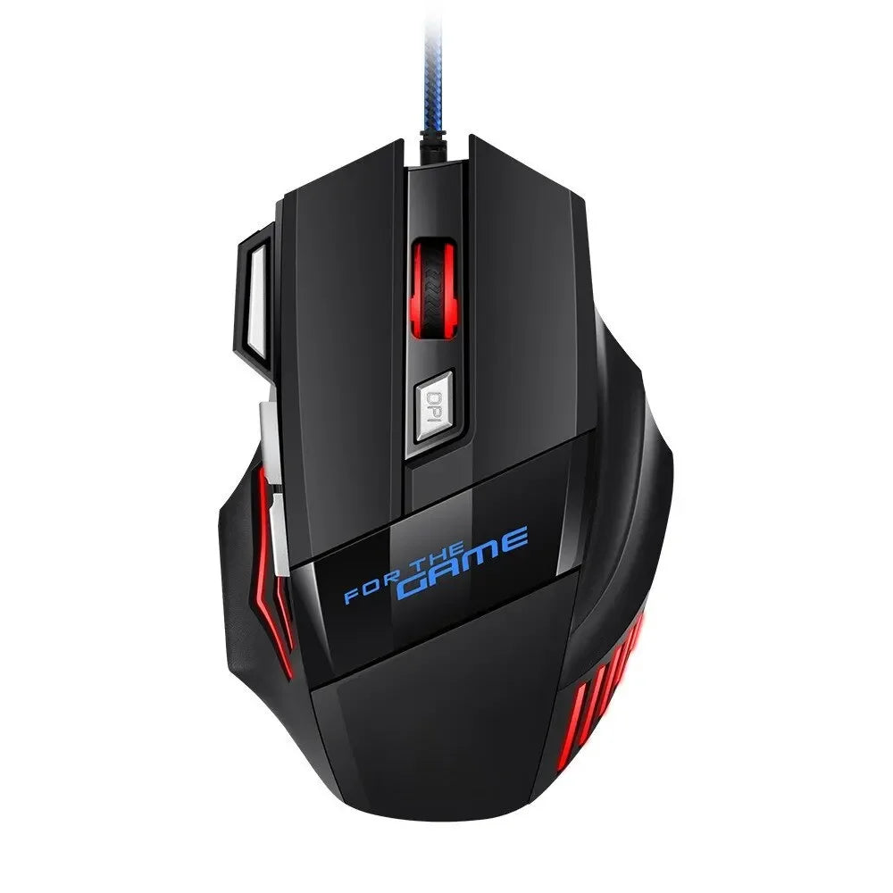 Mysz gamingowa RGB USB przewodowa 7 przycisków 5500 DPI ergonomiczna