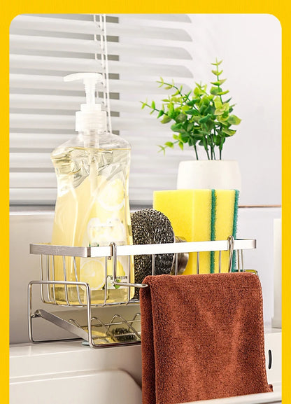 Organizer na gąbkę i akcesoria kuchenne ze stali nierdzewnej – ociekacz na zlew 23x10,5x9cm
