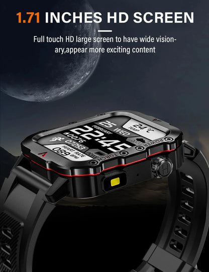 Smartwatch LAXASFIT Q11 – Latarka LED, Monitorowanie Zdrowia, Sport