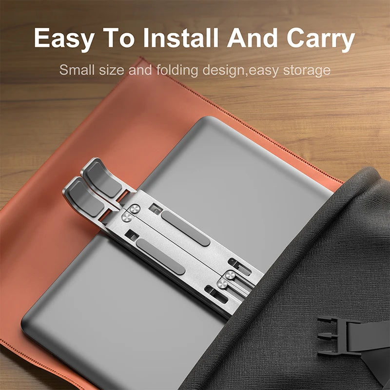 Aluminiowa Składana Podstawka pod Laptopa – Regulowana, Antypoślizgowa