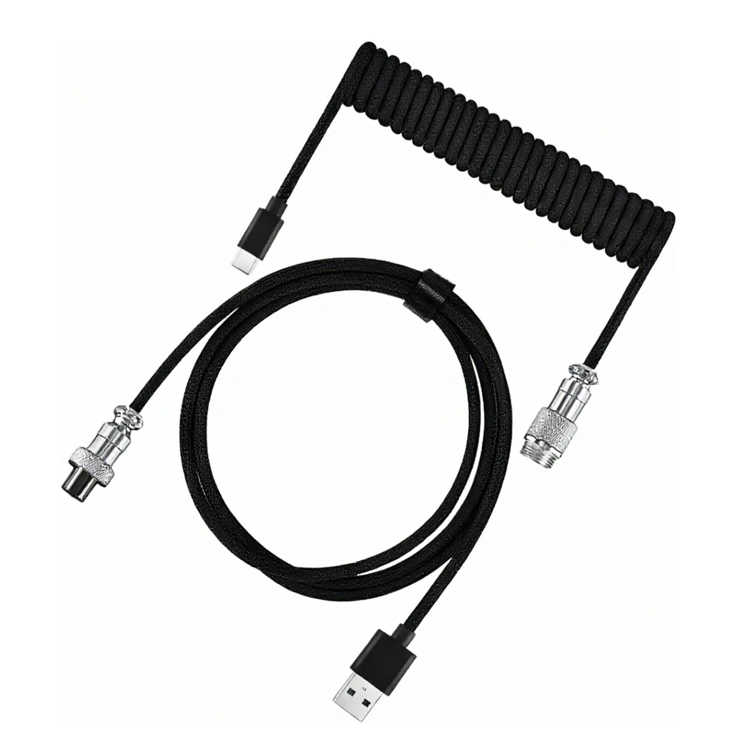Spiralny Kabel USB-C do Klawiatury Mechanicznej z Złączem Lotniczym Aviator | do 3m