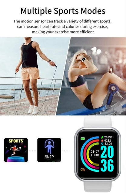 Smartwatch Damski Męski CHAOGENB Y68 – Monitorowanie Snu, Tętna i Aktywności