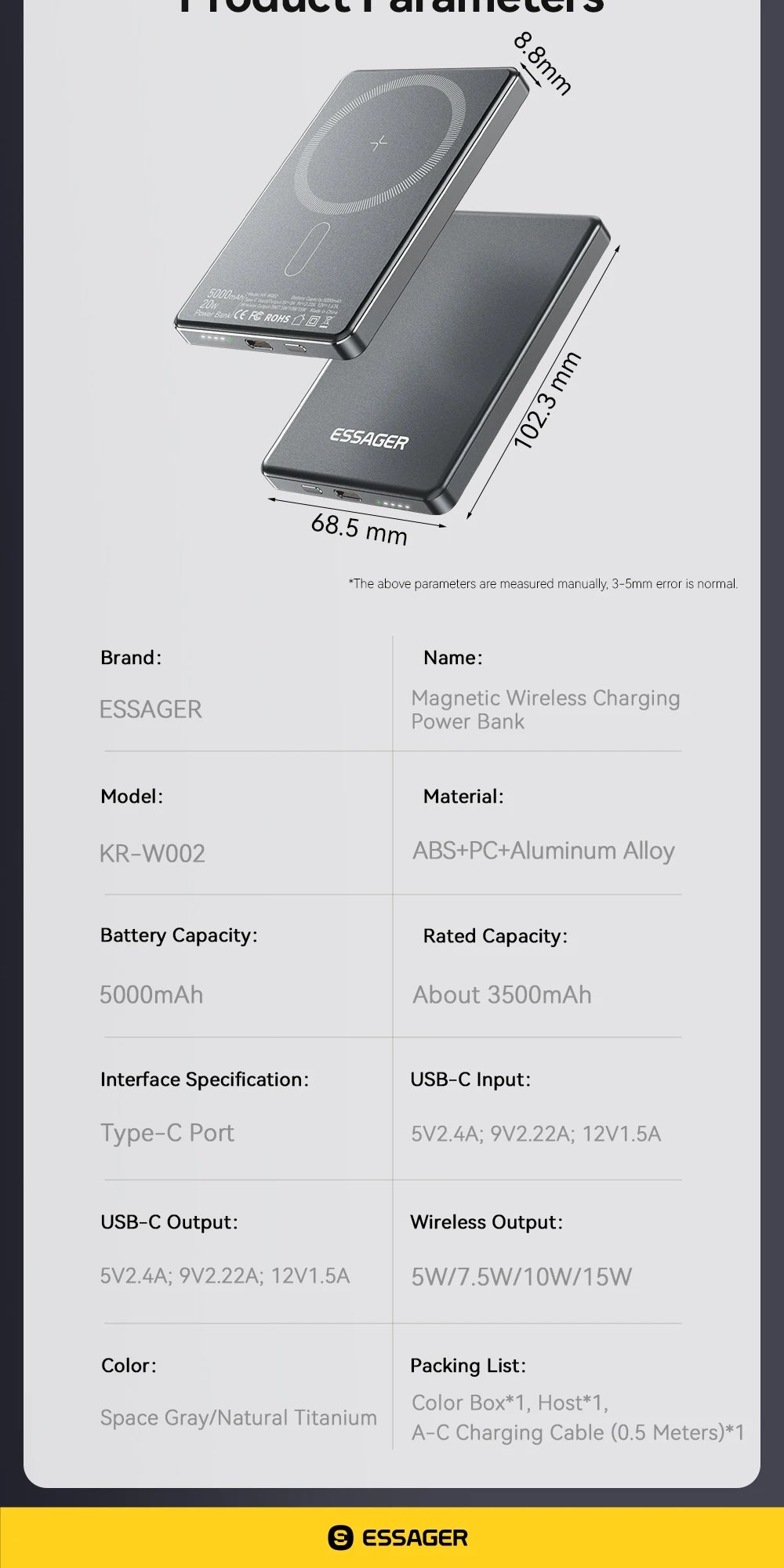 Powerbank magnetyczny 20W 5000mAh do iPhone MagSafe