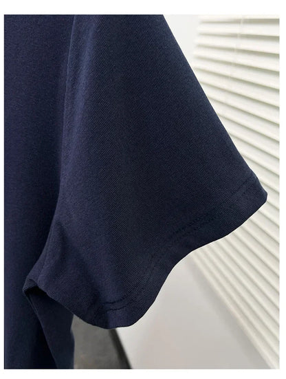 2026 Summer New High Quality Casual T Shirt Sexy Short Sleeved Sleeves Fashion Trend Solid Women Clothing Y2k Tops