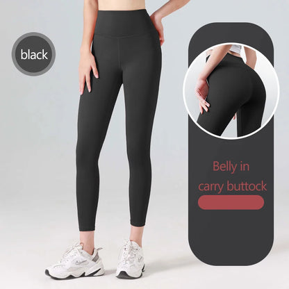 Legginsy Sportowe Prążkowane Bezszwowe – Wysoki Stan, Kontrola Brzucha, Joga