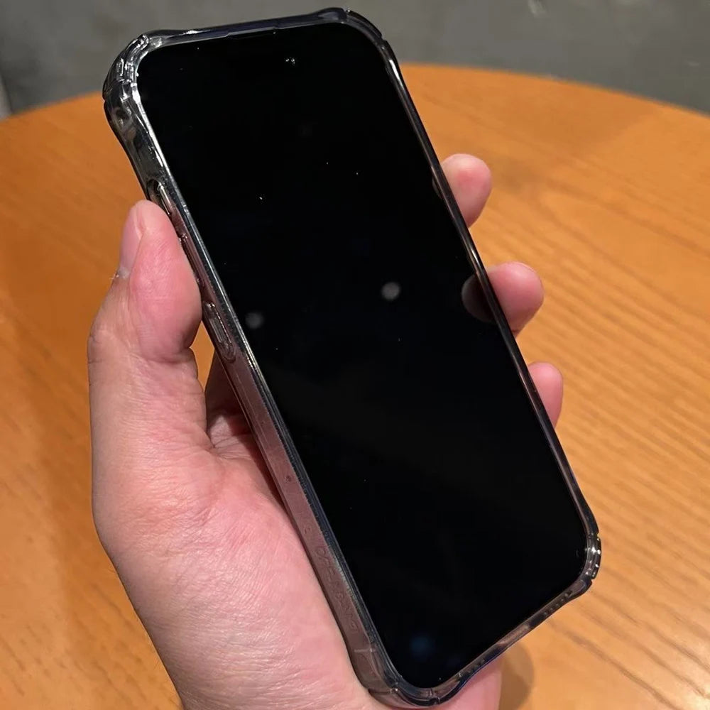 Etui do iPhone z kieszenią na kartę – przezroczyste, odporne na wstrząsy