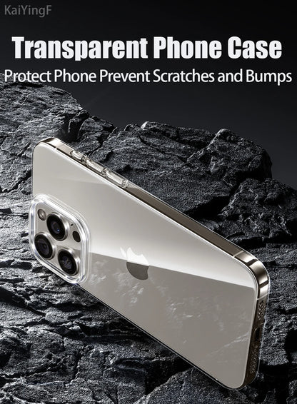 Przezroczyste etui silikonowe iPhone 16 15 14 13 12 11 Pro Max XR XS