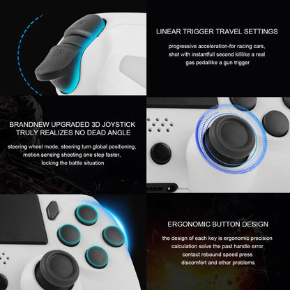 Pad bezprzewodowy GAMINJA P47 do PS4 PS3 PC – żyroskop 6-osiowy, touchpad, podwójne wibracje