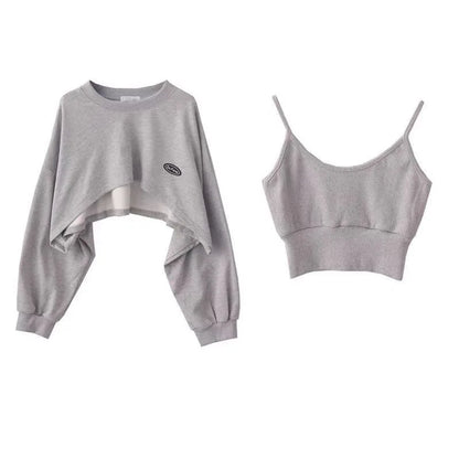 Bluza Damska Oversize Pullover z Kapturem – Jednolity Kolor Streetwear