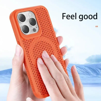 Chłodzące Etui do iPhone z MagSafe – Oddychające, Matowe, Antyodciskowe