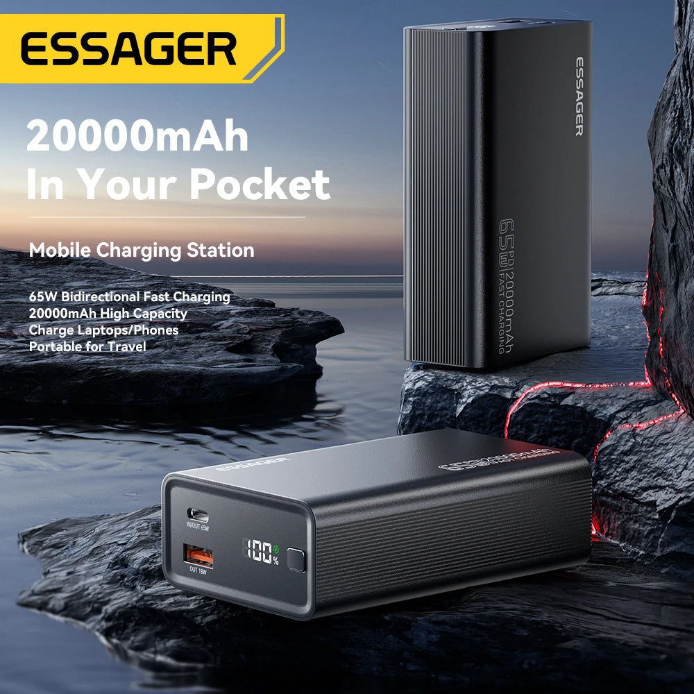 Power Bank 20000mAh PD 65W Szybkie Ładowanie iPhone