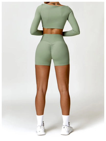 Sportowy Crop Top Damski z Kwadratowym Dekoltem – Szybkoschnący do Jogi i Siłowni