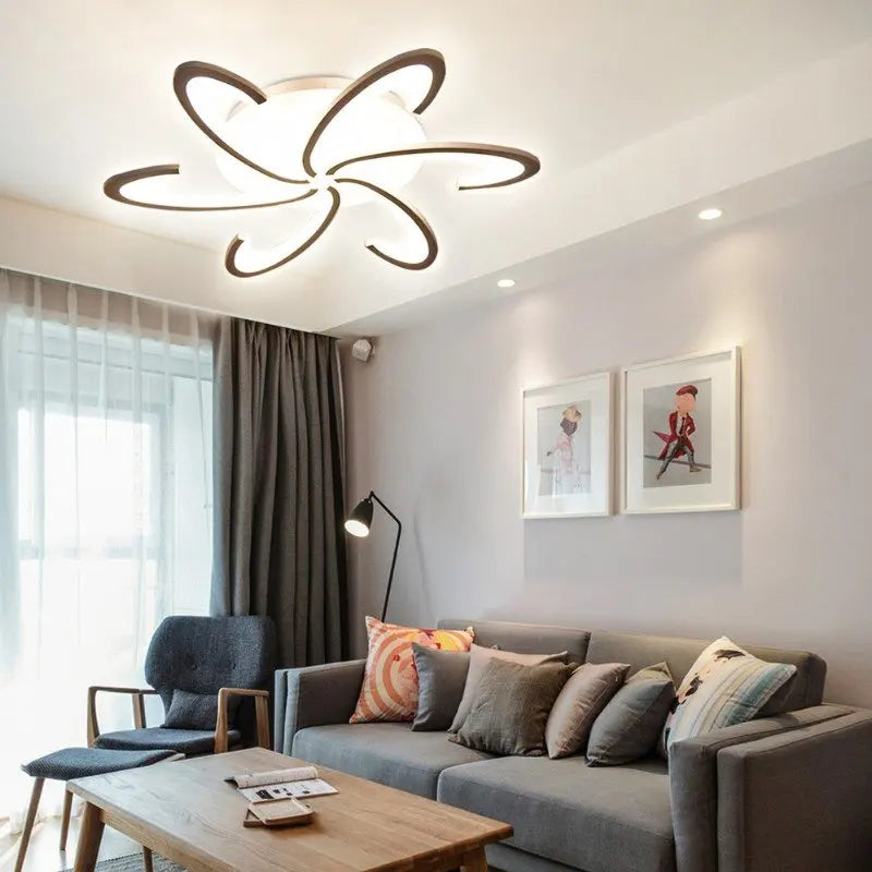 Lampa sufitowa LED Kwiat | Akryl i aluminium | 3 barwy światła | Pilot | 10-15 m²