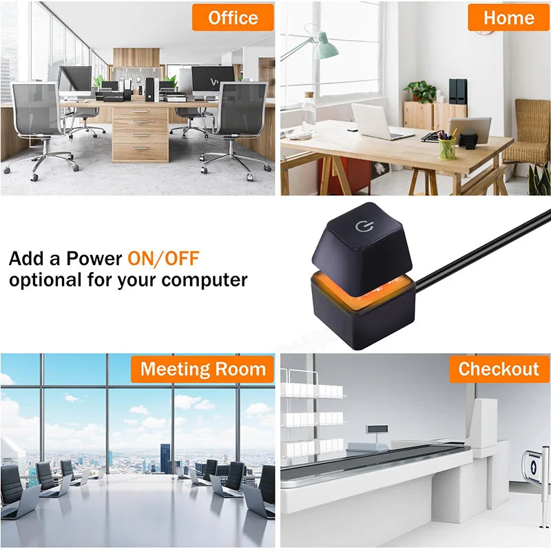 Przełącznik Start/Reset PC z Podświetleniem RGB – Kabel 1,8m