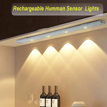 Lampka LED pod szafkę z czujnikiem ruchu – ładowanie USB-C, 3 barwy, przyciemnianie, 20/30/40/50 cm