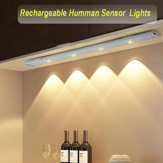 Lampka LED pod szafkę z czujnikiem ruchu – ładowanie USB-C, 3 barwy, przyciemnianie, 20/30/40/50 cm