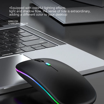Mysz bezprzewodowa Bluetooth 5.0 + 2.4GHz USB RGB | 1600 DPI | Tryb Dual Mode | HXSJ