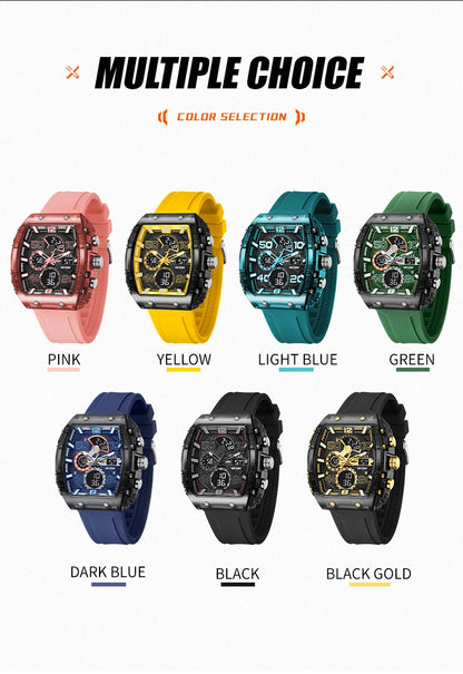 Smartwatch SMAEL 8109 – Dual Display, LED, Wodoszczelny 5ATM, Stoper i Alarm