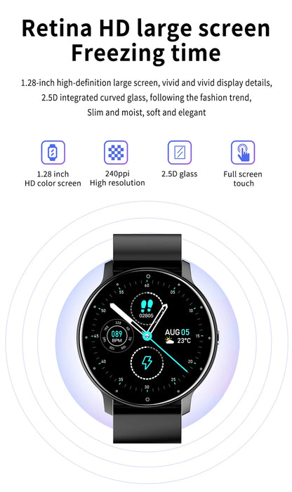 Smartwatch LIGE – Rozmowy Bluetooth, Puls, Tlen we Krwi, Tryby Sportowe