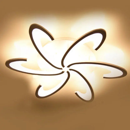 Lampa sufitowa LED Kwiat | Akryl i aluminium | 3 barwy światła | Pilot | 10-15 m²