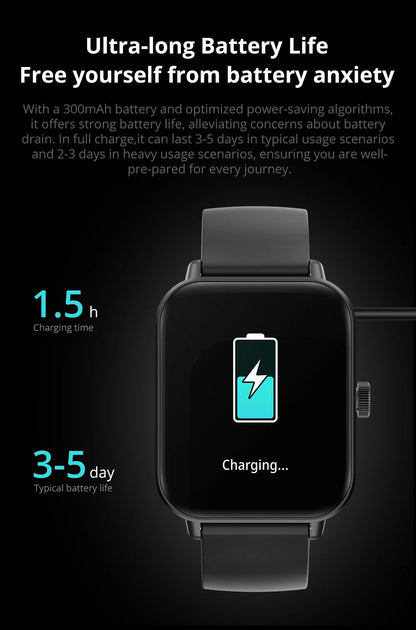 Smartwatch COLMI P81 z rozmowami Bluetooth, monitorem zdrowia 24H i 100+ trybami sportowymi