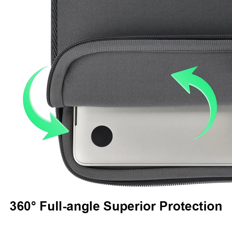 Etui na laptopa 13 14 15 15.6 cali - pokrowiec do MacBook Lenovo Dell - bawełniana torba z suwakiem