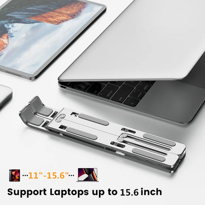 Aluminiowa Składana Podstawka pod Laptopa – Regulowana, Antypoślizgowa