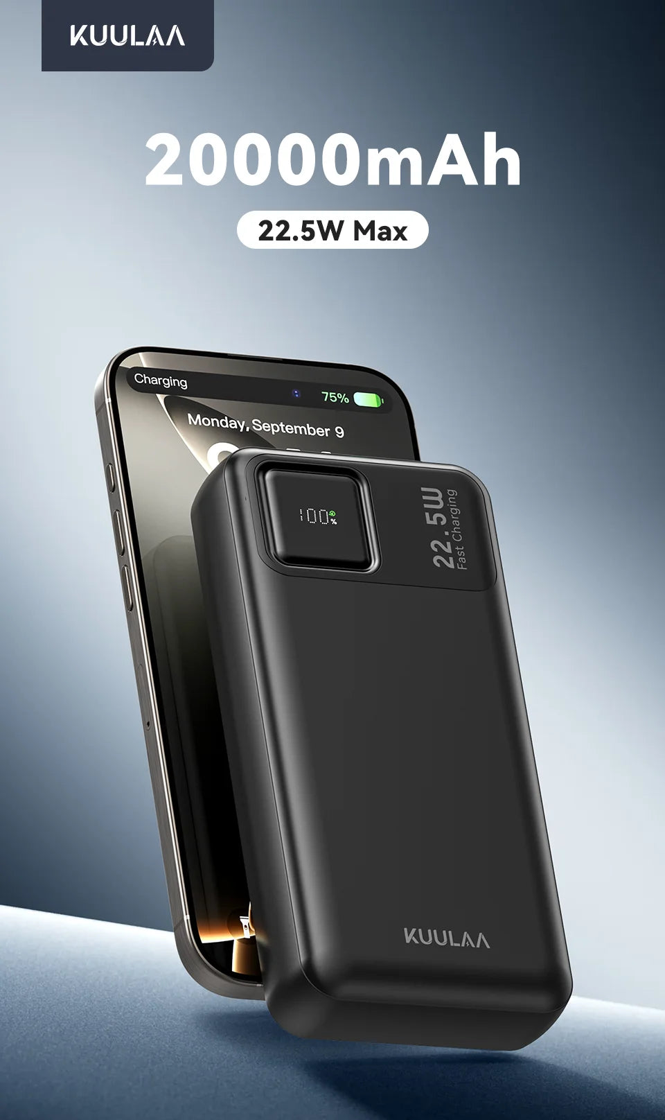 Power Bank 20000mAh 22.5W szybkie ładowanie iPhone Xiaomi