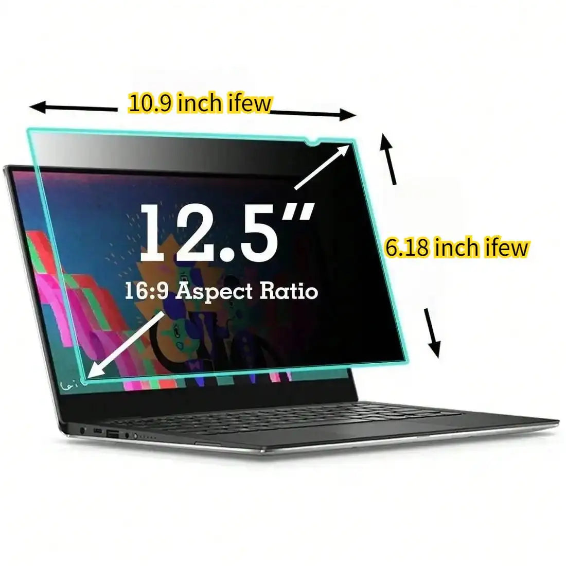 Filtr Prywatności na Ekran Laptopa 12.5 13.3 14 15.6 16 17.3 cali – Ochrona Anti-Spy