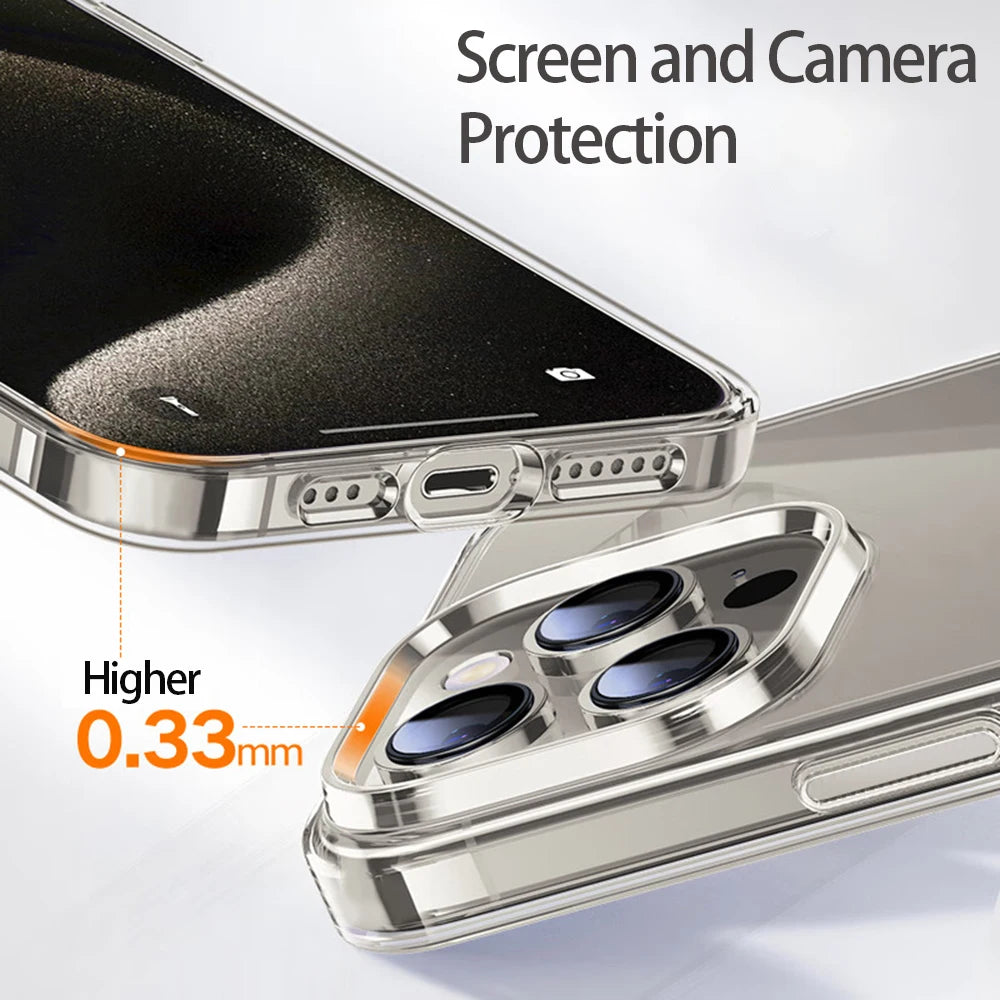 Przezroczyste etui silikonowe iPhone 16 15 14 13 12 11 Pro Max XR XS