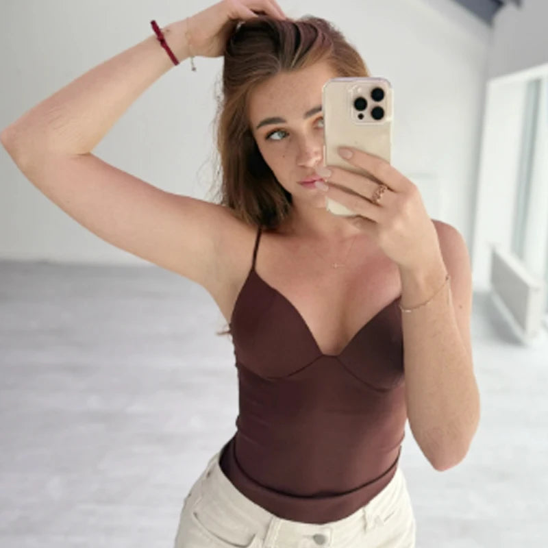 Bordowy Top Gorsetowy Damski Bustier – Elegancki Camisole z Odkrytymi Plecami