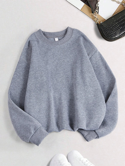 Ciepła Bluza Polarowa Damska bez Kaptura – Luźny Pullover na Jesień Zimę