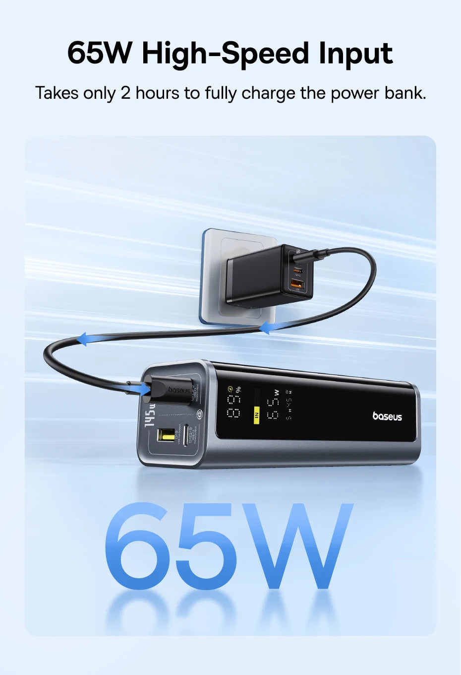 Baseus 145W Power Bank 20800mAh USB-C Szybkie Ładowanie