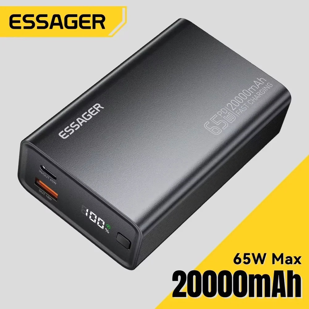 Power Bank 20000mAh PD 65W Szybkie Ładowanie iPhone