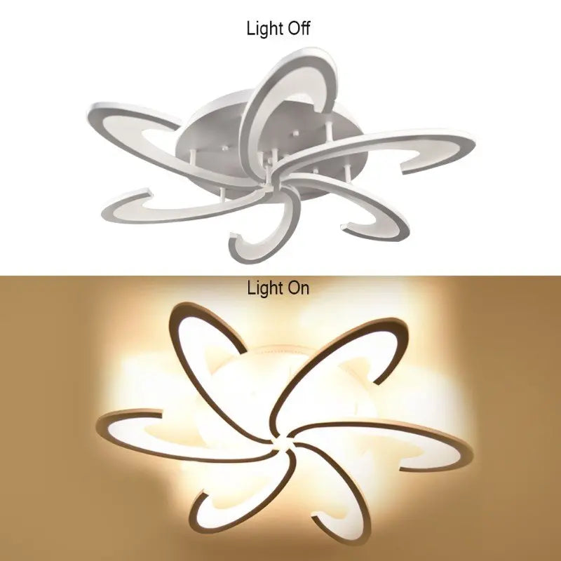 Lampa sufitowa LED Kwiat | Akryl i aluminium | 3 barwy światła | Pilot | 10-15 m²