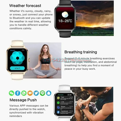 Smartwatch z rozmowami Bluetooth, monitorem zdrowia i ekranem 1.83" – dla niej i dla niego