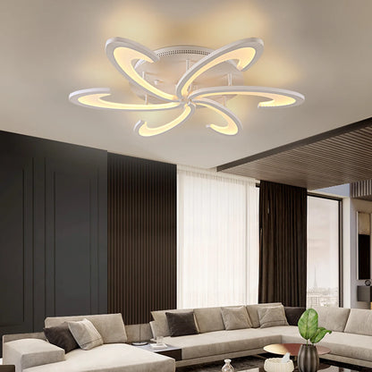 Lampa sufitowa LED Kwiat | Akryl i aluminium | 3 barwy światła | Pilot | 10-15 m²