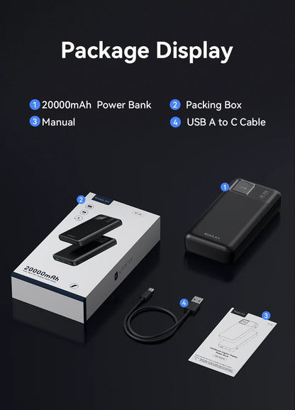 Power Bank 20000mAh 22.5W szybkie ładowanie iPhone Xiaomi