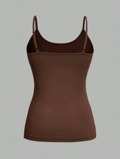 Top Damski na Ramiączkach Jednolity – Zestaw 4 Sztuk Camisole na Lato