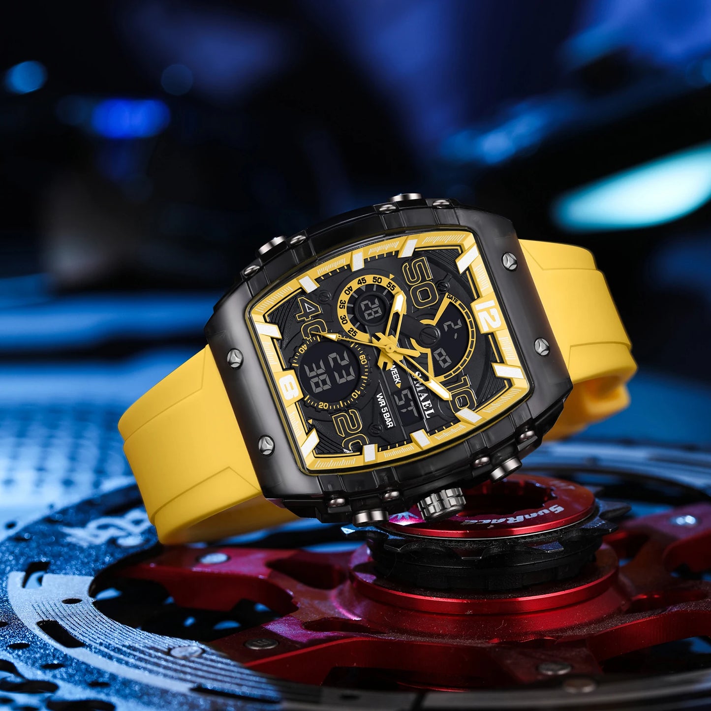 Smartwatch SMAEL 8109 – Dual Display, LED, Wodoszczelny 5ATM, Stoper i Alarm