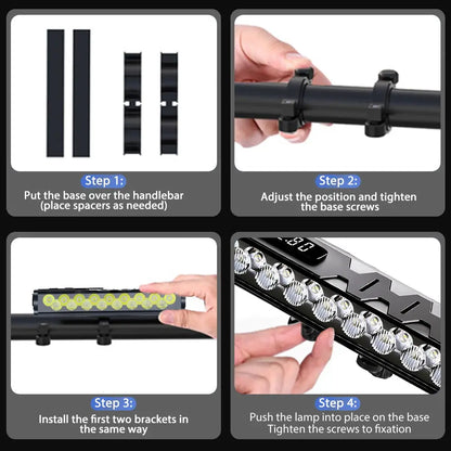 Bicycle Light Front 8/17LED 25500Lumen Bike Light 10000mAh Waterproof Flashlight USB Charging MTB Road Cycling Lamp Accessories
